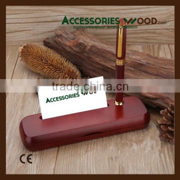 2016 hot selling wooden pen and wood pen stand and wood card holder on the desk for business gift