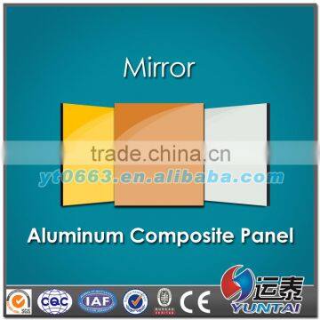 Golden color Mirror surface high quality Aluminum Composite Panel Cheap Wall Paneling