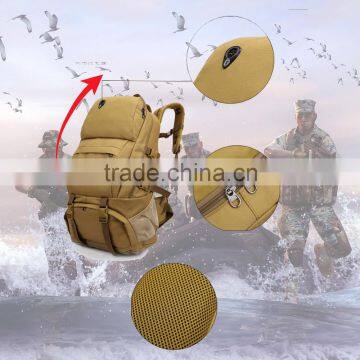 Wholesale factory price tan combat bags army tactical backpack 45L outdoor rucksack