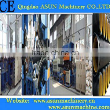 Jiaozhou product PE double wall corrugated pipe extruder/production/making machine