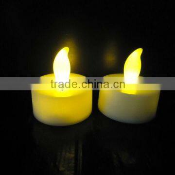 ABS material yellow colour led candle light,led novelty candle,led tea light