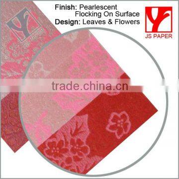 Embossed Paper with Beautiful Flower Design