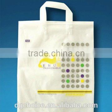 Wholesale reusable shopping bag folding shopping soft loop handle bag