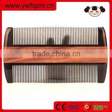 new design wooden horn beard double hair lice comb