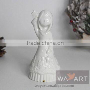 Elegent Ceramic Angel with Star of Christmas Decoration