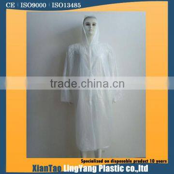 Wholesale Clear Plastic Disposable Rain Coat With Hood