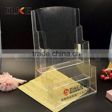 new premium environmental protection acrylic diaplay holder for brochure wholesale