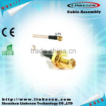 wholesaler SMA female bulkhead to u.fl for RG316 rg178 1.13mm cable