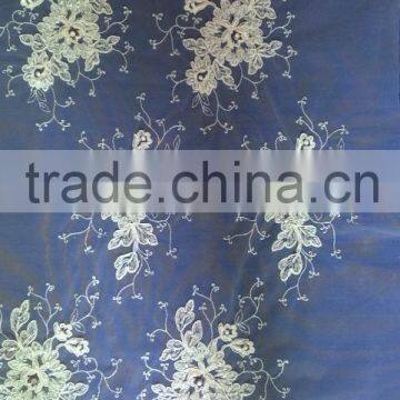 New design lace embroidery fabric wedding dress