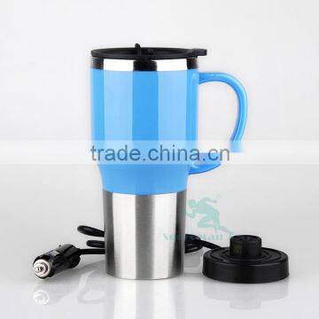 Stocked electric car heater adapter double wall stainless steel mug fashional customized tumbler travel mug