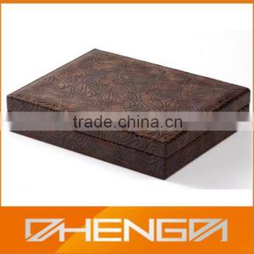 High quality factory customized made brown leather cheap empty gift boxes (ZDS-JS1450)