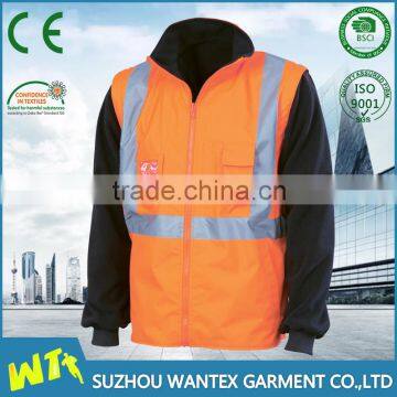 hi Vis Reflective Working Reflective Winter Man Life Jacket Parka 7 in 1 Workwear