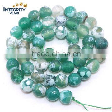 DIY gemstone loose strand 6 8 10 12mm facted natual emerald agate