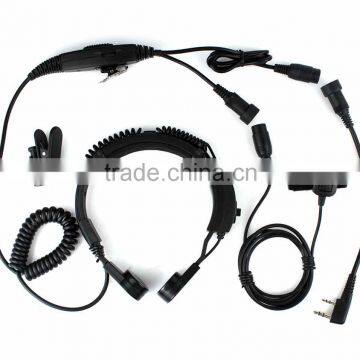 Throat Vibration 2 Pin PTT VOX MIC for KENWOOD Radios PUXING WOUXUN HYT TYT BAOFENG UV5R 888S