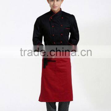 Men's Classic japanese style Chef Coat Basic Long Sleeve with black or white Buttons