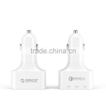 Orico factory price top quality CE FCC ROHS QC2.0 car charger with 3ports