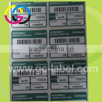 Professional high quality barcode self-adhesive waterproof label stickers