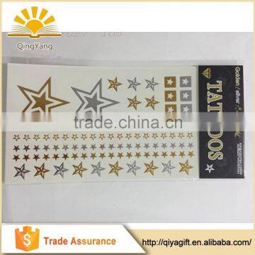 2015 New popular Hearts & Flowers metallic temporary tattoo