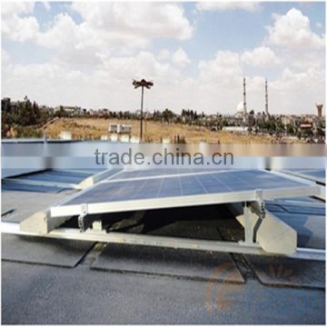 Adjustable angle aluminium solar mounting for flat roof