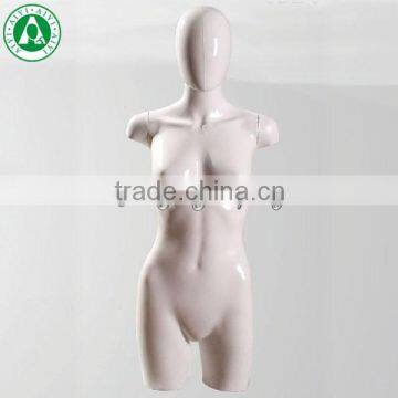 sculpted dress form new white glossy PP window display female 3/4 female mannequins torsos