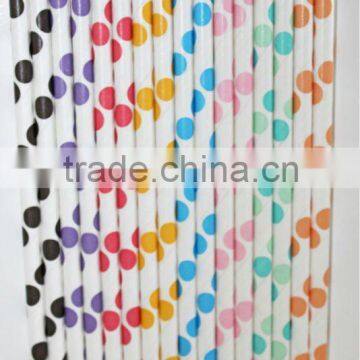 paper straws polka dots/ Dots Spotted Spotty Spots Spot Polkadots Polka Dot Paper Straws in 33 Colors