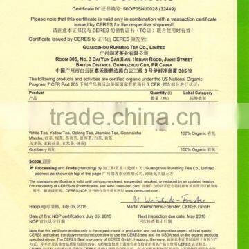 Organic-certificate of Export & processing