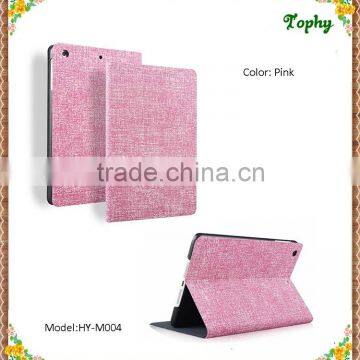 Pink Cowboy Grain Folio Leather Stand Case Fold Tablet Cover for iPad mini 3