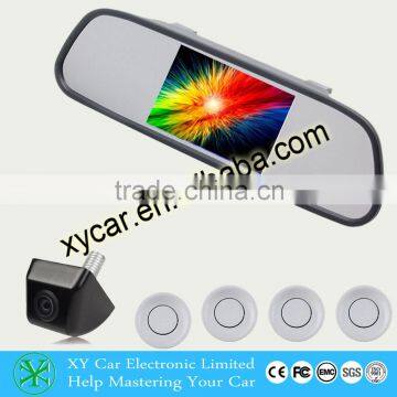 4.3" Car Visible Mirror Monitor Parking Sensor With Mini Waterproof Camera and 4pcs Sensor Detecter Make Easy Parki XY-2045 photo-6