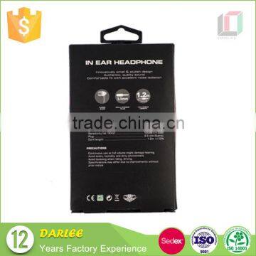 Hot Sale Custom Logo Recyclable Free Sample in Ear Earbuds Packaging Box With Clear Window