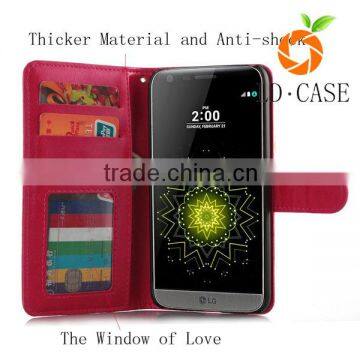 For LG G5 Cell Phone Leather Wallet Case for LG G5 Mobile Phone Cover Stand with Credit card holders