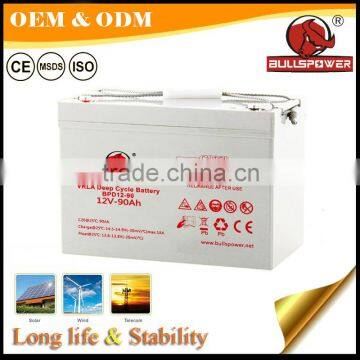 12V 90AH AGM SMF VRLA Storage Battery Deep Cycle Solar Battery 12V 90AH