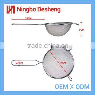 Hot Sale Double Ears Colander Stainless Steel Metal Mesh Strainer With Long Handle photo-2