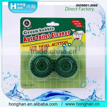 2017 New green toilet bowl cleaner in twin pack