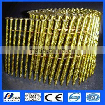 Screw Shank Yellow Coil Nail