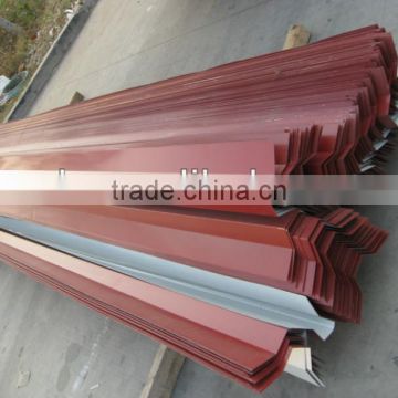 low cost galvanized roof ridge for workshop china manufacture/ Good quality ridge capping for sheds/new type color steel ridge