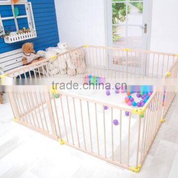 8 Panels new wooden folding baby playpen new design