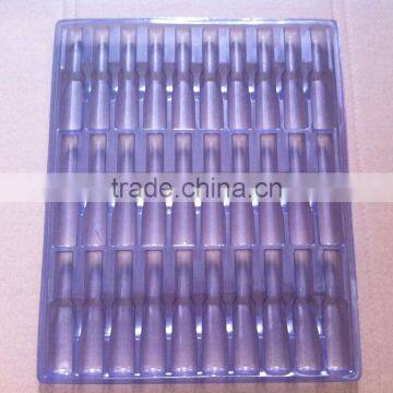 Blister plastic display tray for hardware