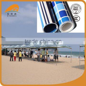 Eco-friendly pvc coated tarpaulin fabric sun shade fabric beach tent