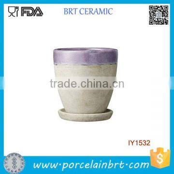 Original Dusty Purple Ceramic Plant Garden Flower Pot