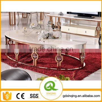 Stainless Steel Marble Modern Gold Coffee Table C366