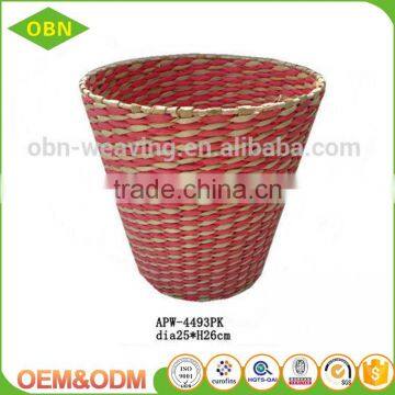 Many Color Handmade 100% Natural Custom Decorative Woven Paper Waste Basket Waste Bin photo-2