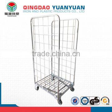 Logistics 2 Sided Logistics Roll Container Pallet Warehouse Containers Storage Cage With Wheels Metal Trolley photo-2