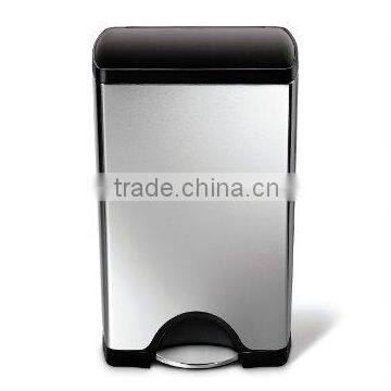 Rectangle Stainless Steel Foot Pedal Trash Can With Plastic Lid photo-6