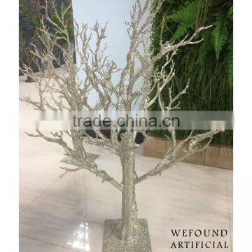 Silver Glitter Wedding Table Top Decoration Tree Silver Tree photo-2