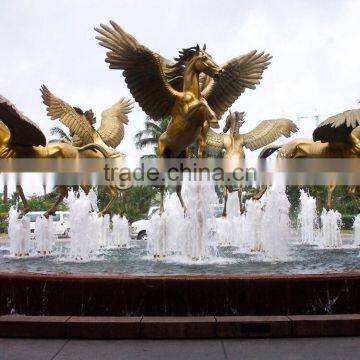 Outdoor Decoration Galloping Metal Sculptures Bronze Horse Fountain Sculpture for Sale photo-3