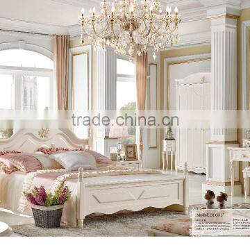 MJ651# Trendy White Painted Children Bedroom Wood Furniture