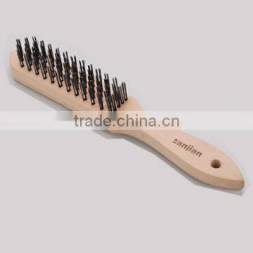 2014 the newest style SJIE3009-1 wooden handle steel wire brush/ brush manufactory