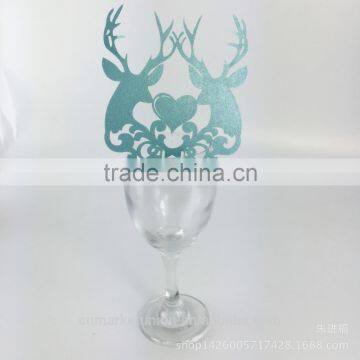 Party Favors Supplier Wine Glass Card Laser Cut Wedding Place Card photo-4