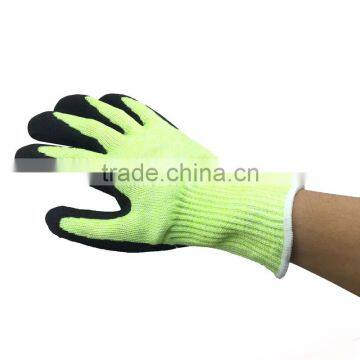 NMsafety Nylon and Hppe and Steel Fiber Palm Sandy Nitrile ANSI 6 Cut Resistant Mechanical Work Gloves photo-4