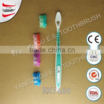 travel toothbrush rotary cleaning brush changing head